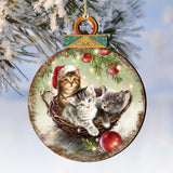 Christmas Kittens Wooden Ornaments by Gelsinger - Christmas Decor - 8021117-1607