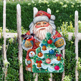 Decoración navideña para puerta con árbol de Papá Noel de G. DeBrekht - Decoración navideña con muñeco de nieve de Papá Noel - 8119181H