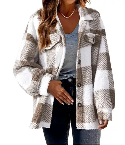 Lamb Fleece Jacket Button Fleece Jacket - Lootquake