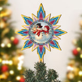 Snow Much in Love Tree Topper Wooden Decor by D. Gelsinger - Santa Snowman Christmas Decor - 89518-DG