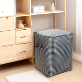 2pcs/5pcs Extra Large Capacity Stylish Houndstooth Storage Boxes - Durable, Space-Saving Closet Organizers with Handles for Easy Clothes, Blanket Storage and Organization at Home and Office
