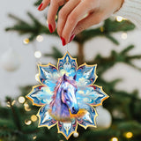 Adornos de madera con forma de copo de nieve de caballo blanco de G. Debrekht - Decoración de vida silvestre - 8688433