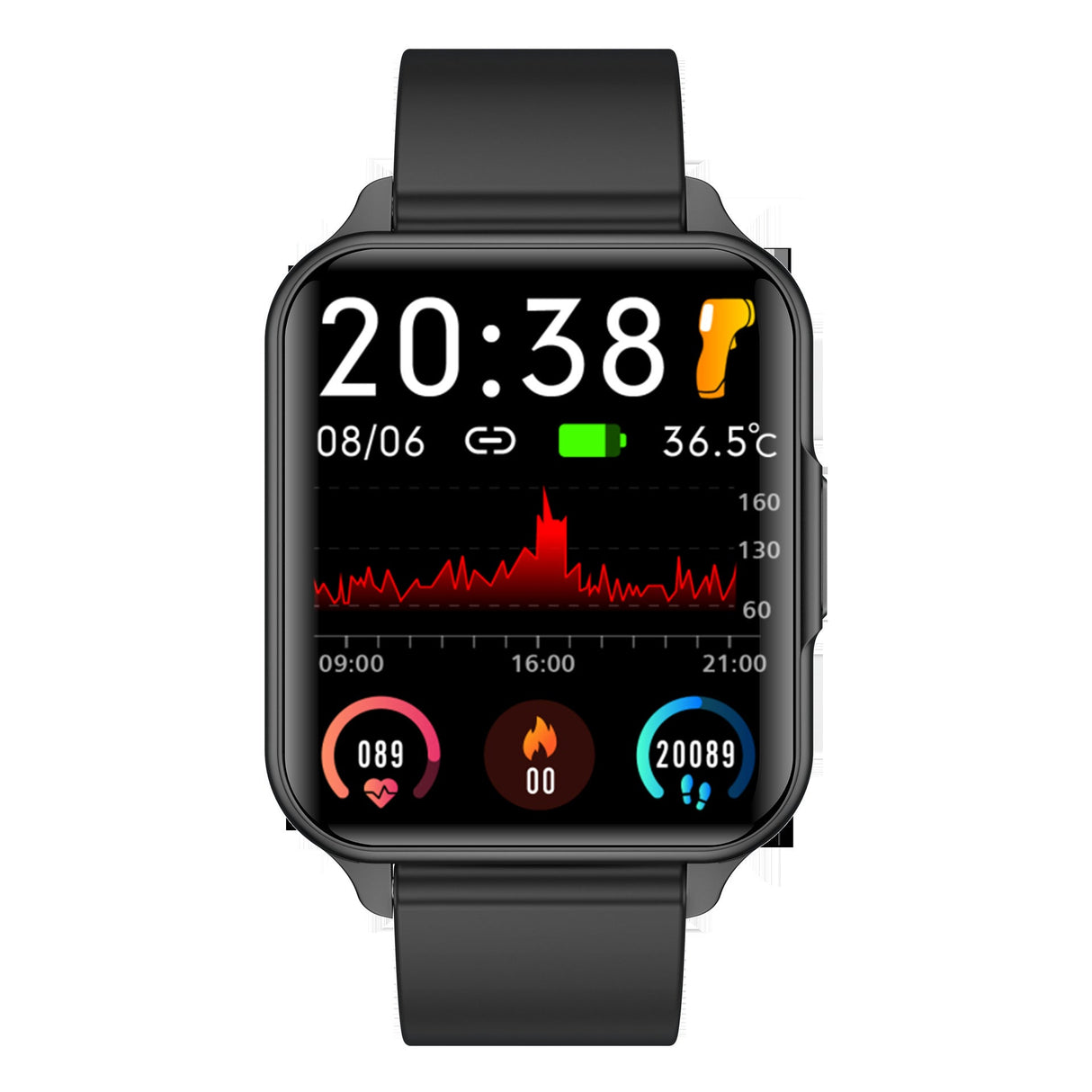Waterproof Sports Watch Temp Heart Rate