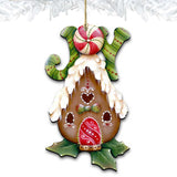 Joy Gingerbread House Wooden Ornaments by Jamie Mills-Price - Christmas Decor - 8457507