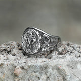 Celtic Cross Knot Stainless Steel Ring
