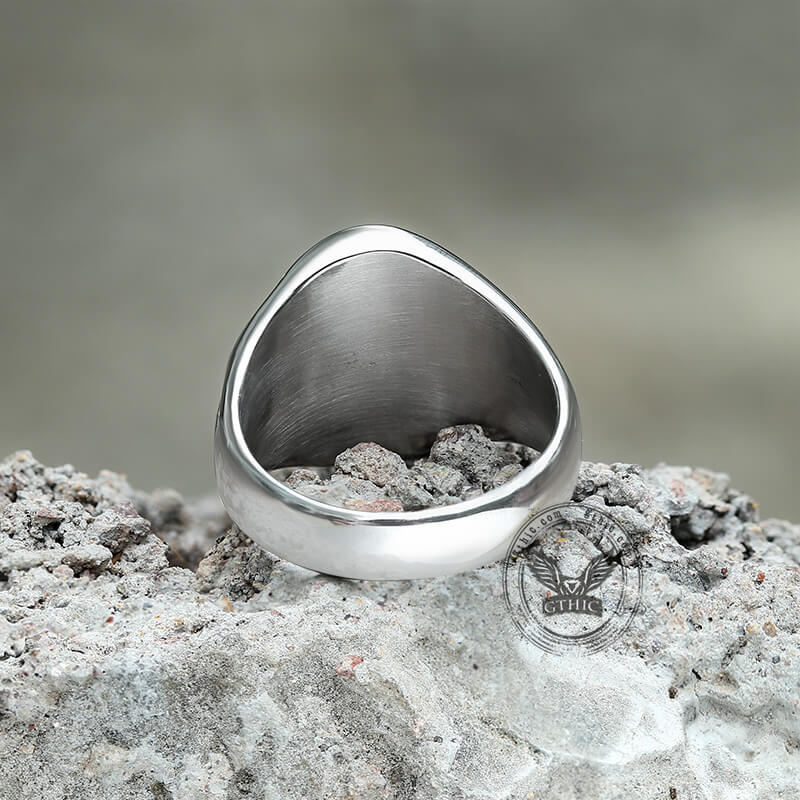 Anillo de acero inoxidable con nudo de cruz celta