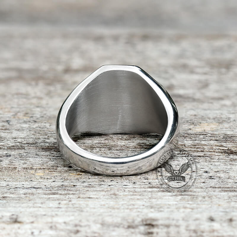 Anillo vikingo de acero inoxidable con cruz celta