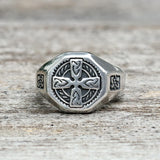 Celtic Cross Stainless Steel Viking Ring