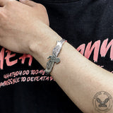 Celtic Eagle Stainless Steel Viking Cuff Bracelet