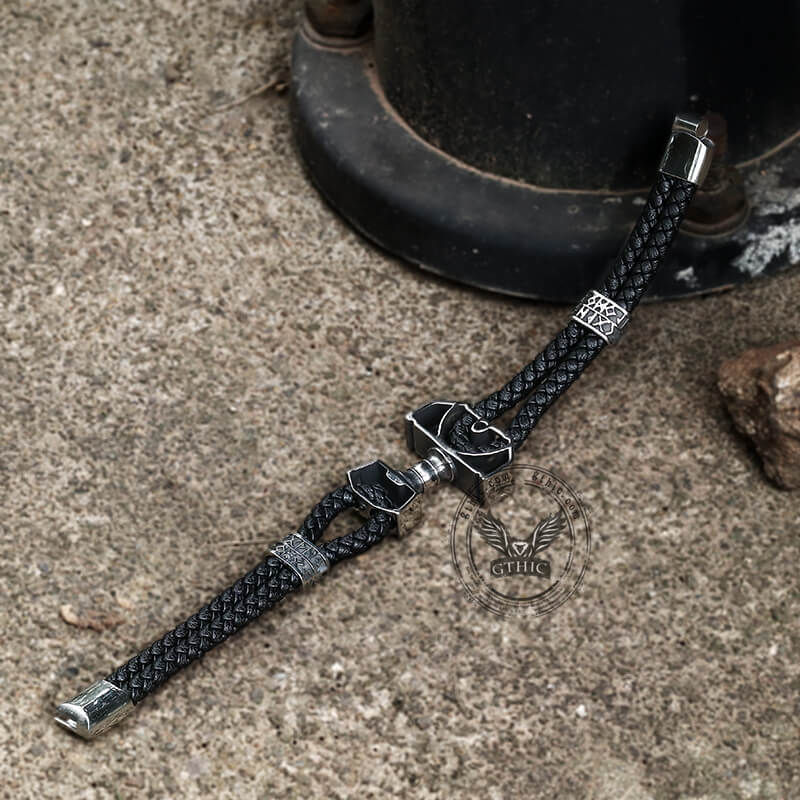 Celtic Hammer Stainless Steel Viking Bracelet