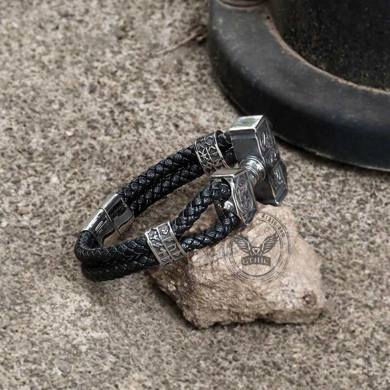 Celtic Hammer Stainless Steel Viking Bracelet
