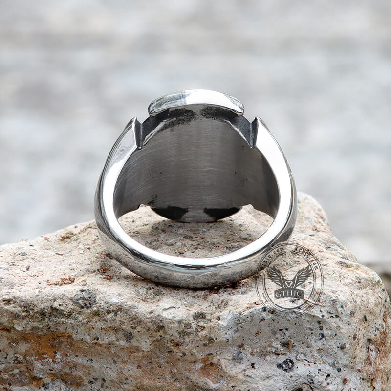 Anillo vikingo de acero inoxidable con nudo celta de los Caballeros Templarios