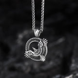 Celtic Knot Raven Pure Tin Viking Necklace