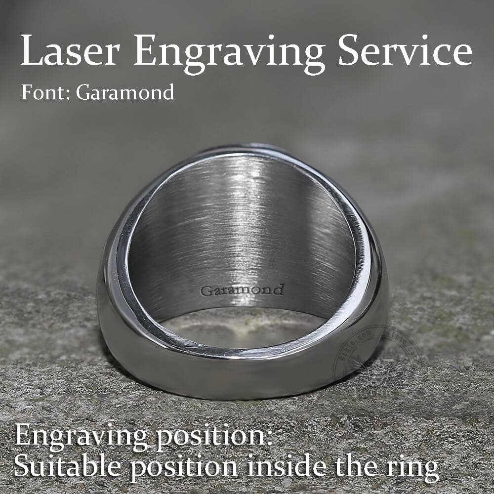 Anillo vikingo de acero inoxidable con cruz de nudo celta