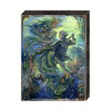 Arte de pared de madera "Por el amor de una sirena" de Josephine Wall - Decoración de fantasía - 852133-JW