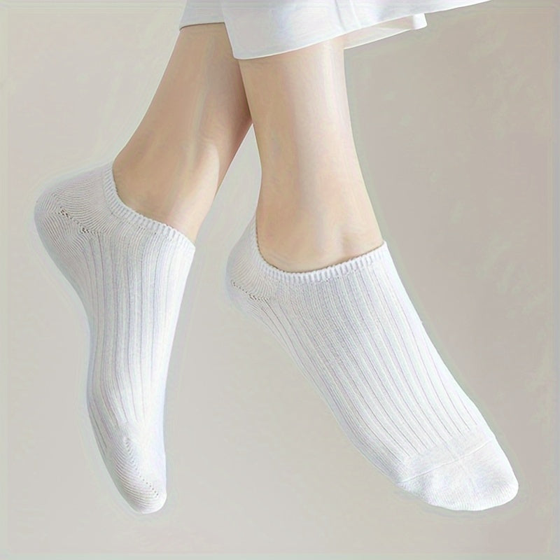 1/5 paires de chaussettes invisibles unies, chaussettes bateau unisexes simples et respirantes, bas et bonneterie pour femmes