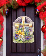Faith, Hope, and Love Cross Holiday Door Decor by G. Debrekht - Easter Spring Decor - 8688160H