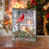 Arte mural de madera con pájaros de casa de invierno de D. Gelsinger - Decoración de vida silvestre - 95667B-DG