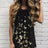 Ladies' Black Butterfly Ruffle Loop Mini Dress With Loop - Lootquake