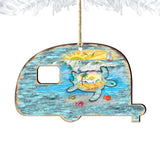 Camper Woodsy Wooden Ornaments by G. DeBrekht - Wildlife Holiday Decor - 8198431