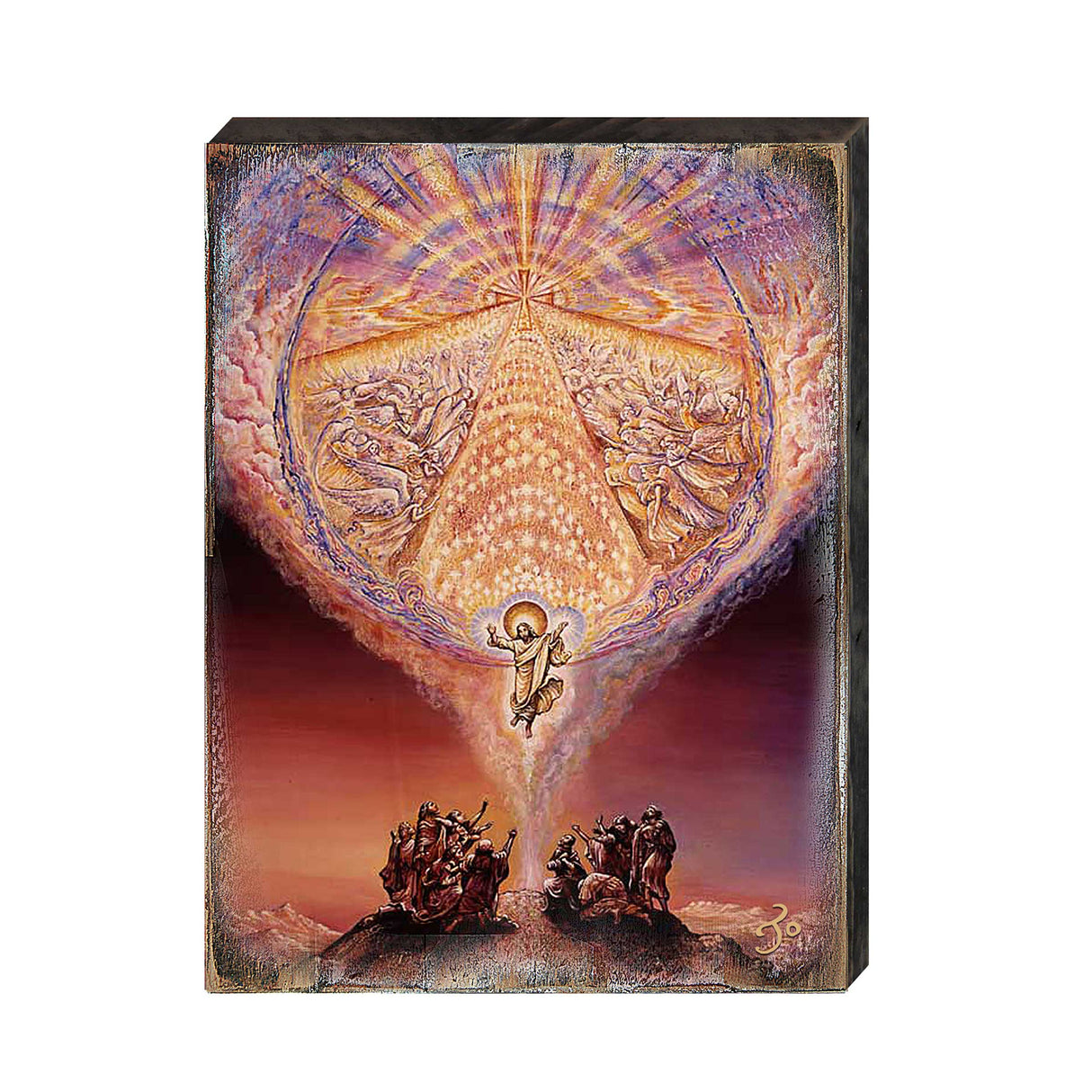 Bless Our Land Fantasy Wooden Wall Art by Josephine Wall - Fantasy Decor - 852155-JW