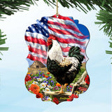 Morning in America Wooden Ornaments by Gelsinger - American Patriotic Decor - 8467104-DG