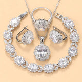 Earrings Necklace And Ring For Women 4 PCs Set - Lootquake