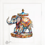 Carousel Elefant Holiday Door Decor  by G. Debrekht - Christmas Decor - 8611029H