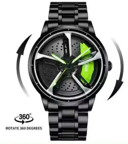 3D Spinning Mens Watches Car Rim - Lootquake