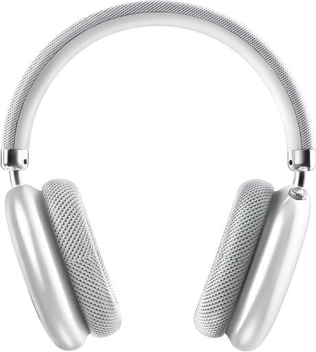 Wireless Headphones Over-Ear Headphones Active Noise Cancelling Bluetooth Headphones with Microphones 42 Hours Playtime HiFi Audio Adjustable Headphones for iPhone/Android/Samsung - Silver - Lootquake