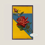 Charming Antique Vintage Rose Broom Label Brings Nostalgia Home