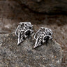 Cheetah Head Gemstone Stainless Steel Stud Earrings