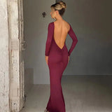 Chic Backless Silk Dress
