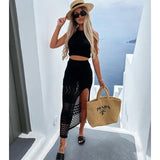 Coastal Chic Beach Knit Skirt Set - Effortless Style, Comfort & Versatility