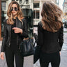 Chic Faux Leather Zip-Up