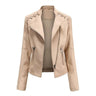 Chic Feminine Leather Coat