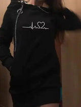 Chic Hooded Sweatshirt Dress