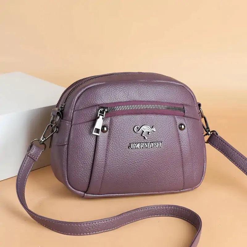 Chic Leather Circle Purse