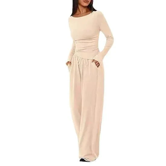 Chic Long-Sleeve Trousers Set
