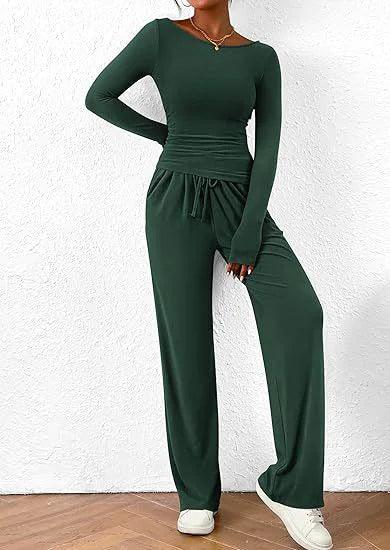 Chic Long-Sleeve Trousers Set