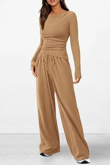 Chic Long-Sleeve Trousers Set