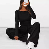 Chic Long-Sleeve Trousers Set