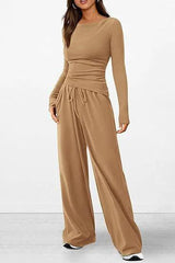 Chic Long-Sleeve Trousers Set