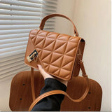 Chic Rhombus Pattern Shoulder Bag