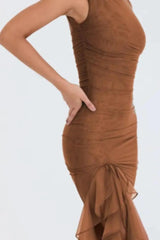 Elegant Chic Ruffled Midi Dress - Effortless Style for Every Occasion