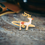 Christmas Cute Stainless Steel Open Ring