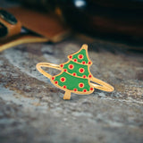 Christmas Cute Stainless Steel Open Ring