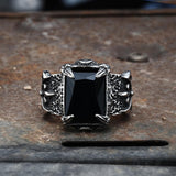 Classic Claw Stainless Steel CZ Ring