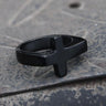 Classic Sideways Cross Stainless Steel Ring