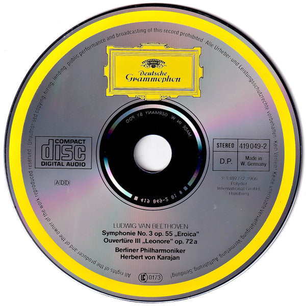Symphony No. 3 “Eroica” / Overture: “Leonore III” (CD) | Excellent+ (EX+) Near Mint (NM or M-)
